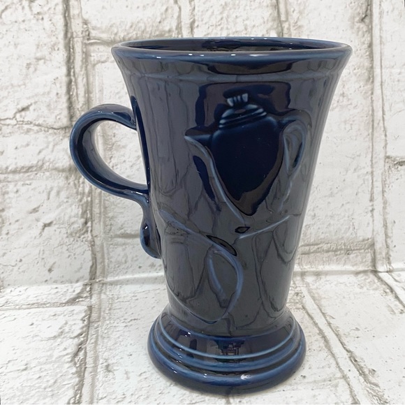 Retired 1986 FIESTA Homer Laughlin Cobalt Blue Capuccino Pedestal Mug - Picture 1 of 14